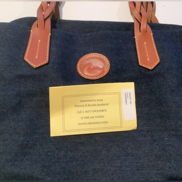 Dooney And Bourke Denim & Leather Shopper Bag - Picture 6 of 6